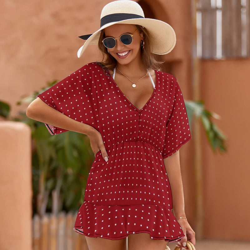 Polka Dot Women's Cover Up Dress
