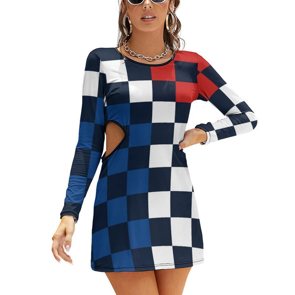 Hollow Slim-Fit Dress Slim dress with hollow waist