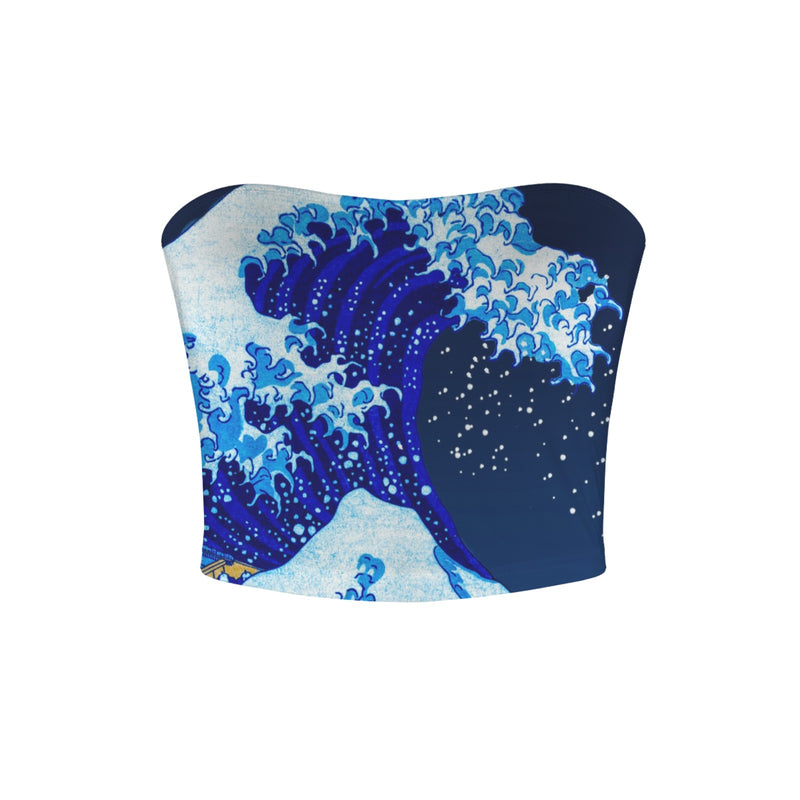 5blue wave7 Basic Backless Tube Crop Top