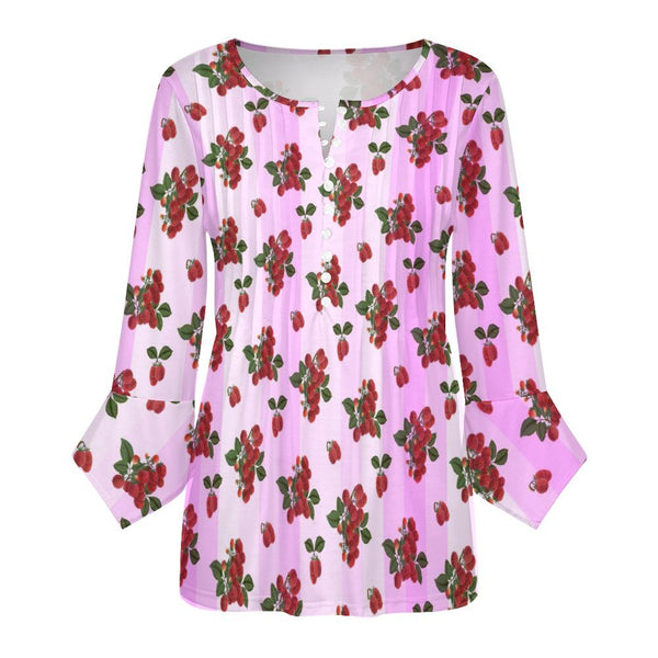 Women&#039;s Ruffled Petal Sleeve Top Women's ruffled petal sleeve top