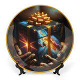 Cosmic Embrace: A Gift of Celestial Wonder Bone China Decorative Plate