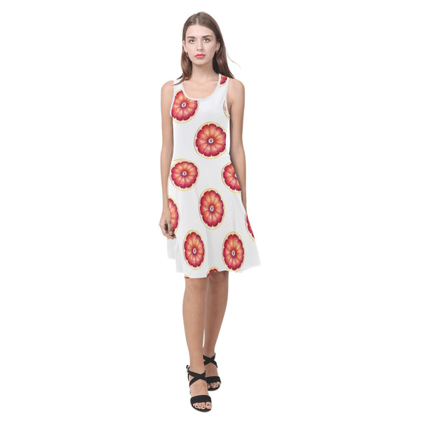 grapefruit wheel print Atalanta Sundress (Model D04)