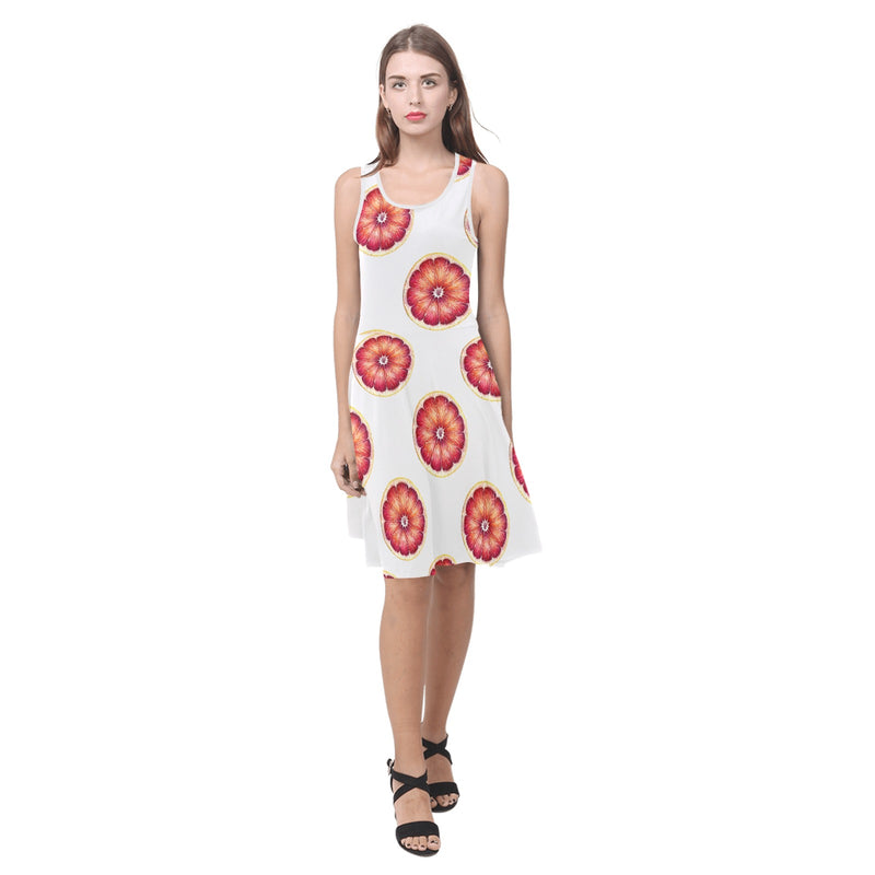 grapefruit wheel print Atalanta Sundress (Model D04)