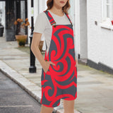 trible scroll print 2 Unisex Shorts Suspender Jumpsuit (Model L78)