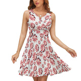 V-Neck Sleeveless Dress (NZ022)  Frocks