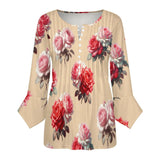 Women&#039;s Ruffled Petal Sleeve Top Women's ruffled petal sleeve top