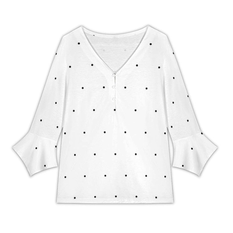 Women&#039;s V-Neck Petal Sleeve Blouse Petal sleeve top