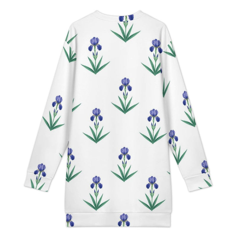 Hoodless sweatshirt Women's Long Sleeve Sweatshirt Dress