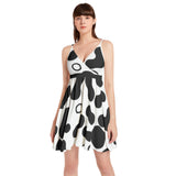 Spaghetti Strap Sleeveless Falred Hem Short Dress