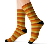 Retro Orange and Yellow Striped Socks