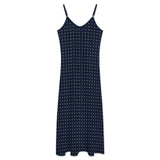 POlka Dot Sleeveless Strappy Maxi Dress