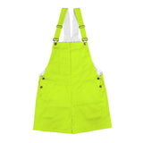 neon green solid 10B Unisex Shorts Suspender Jumpsuit (Model L78)