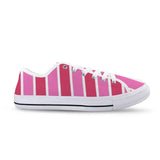 candy cane striped print 3B Seattle Low Top Men's Shoes (Model 1013-6)