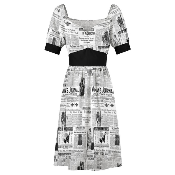 Sweetheart Neck Puff Sleeve Mini Dress (B271) Dress