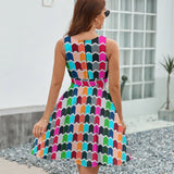 V-Neck Sleeveless Dress (NZ022)  Frocks