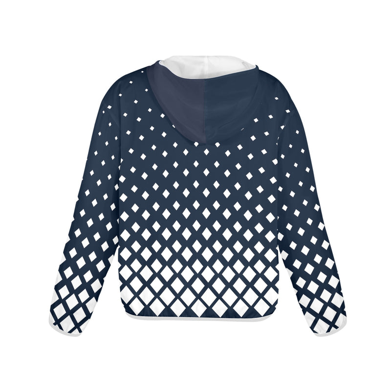 square cascade print copy Women's Lightweight Sun Protection Hoodie (Model H62)