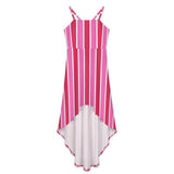 Women&#039;s High-Low Spaghetti Strap Dress Tailcoat skirt