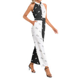 Halter Neck Buckle Belted Jumpsuit