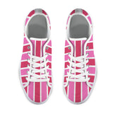 candy cane striped print 3B Seattle Low Top Men's Shoes (Model 1013-6)