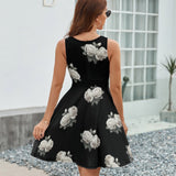 V-Neck Sleeveless Dress (NZ022)  Frocks