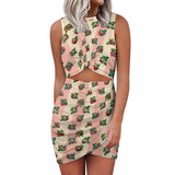 Navel-Baring Cross-Fit Hip Skirt Slim wrap hip skirt