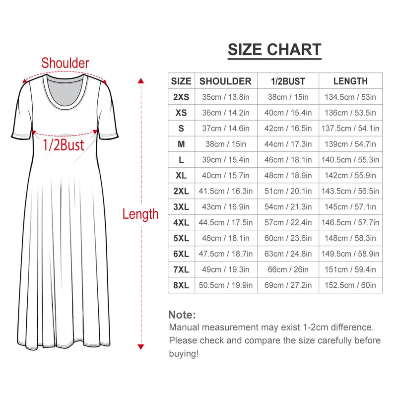 Short Sleeve Round-Neck Long Dress Round neck short sleeve dress