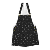black music print Unisex Shorts Suspender Jumpsuit (Model L78)