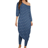 Peacefully Posh Women&#039;s Off Shoulder Two-piece Set Diagonal shoulder two piece set