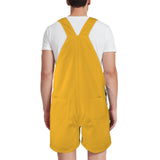 gold top print Unisex Shorts Suspender Jumpsuit (Model L78)