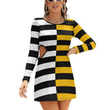 Hollow Slim-Fit Dress Slim dress with hollow waist