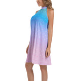 Tie Back Halter Neck Flared Dress