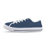 blue plaid print 4A Seattle Low Top Men's Shoes (Model 1013-6)