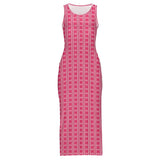 Sleeveless Bodycon Side Slit Long Dress Split cheongsam