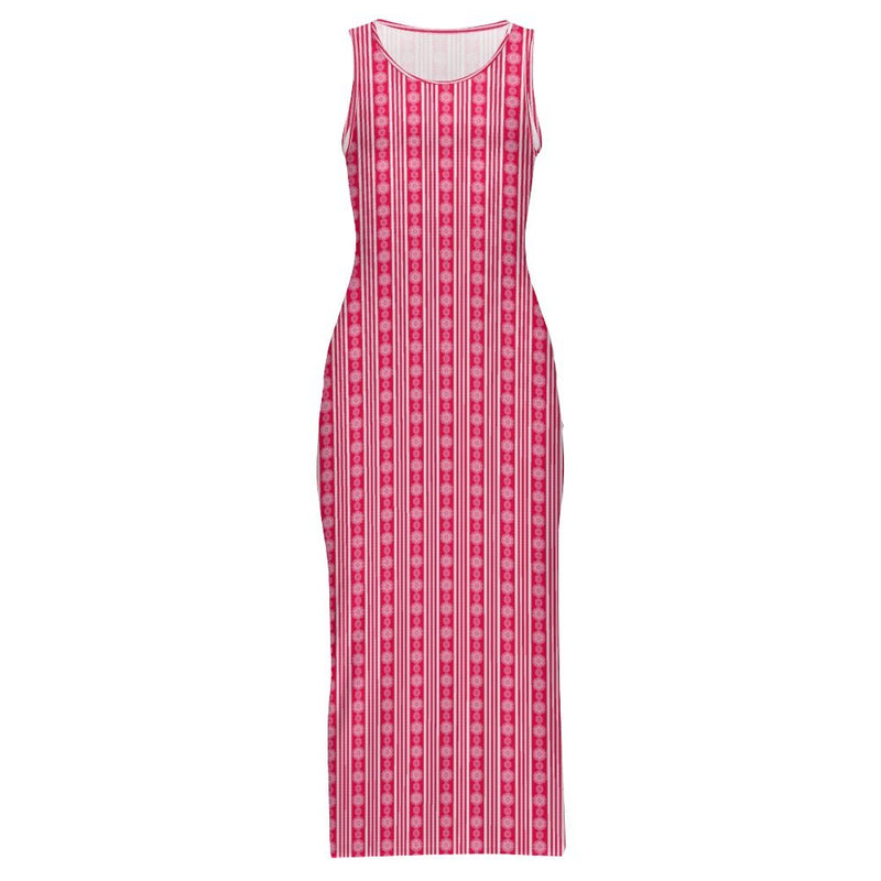 Sleeveless Bodycon Side Slit Long Dress Split cheongsam