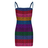 Multicolored Snakeskin Bodycon Cami Dress