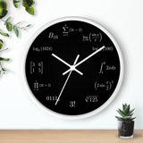 Math Equation Wall Clock — Geeky Mathematical Formula Clock for Students & Teachers