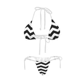 herringbone bw Women's Halter String Bikini Set