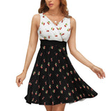 V-Neck Sleeveless Dress (NZ022)  Frocks
