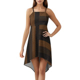 Women&#039;s High-Low Spaghetti Strap Dress Tailcoat skirt