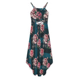 Women&#039;s High-Low Spaghetti Strap Dress Tailcoat skirt