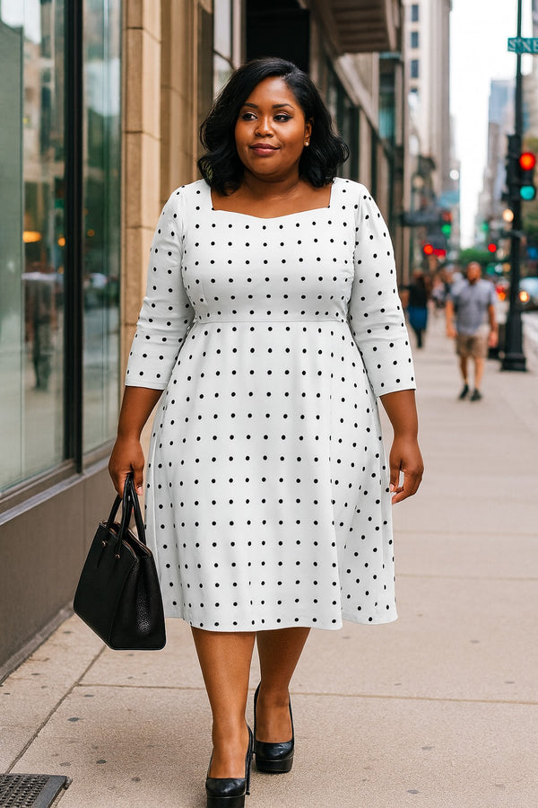 Polka Dot Women's Sweetheart Dress