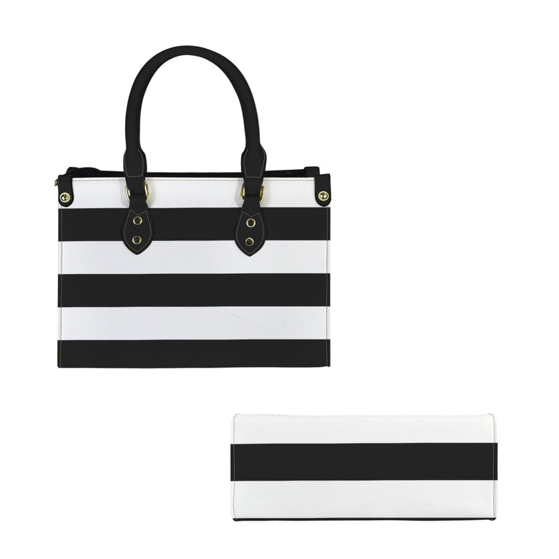 Boldy Go Striped PU Leather Handbag-Small