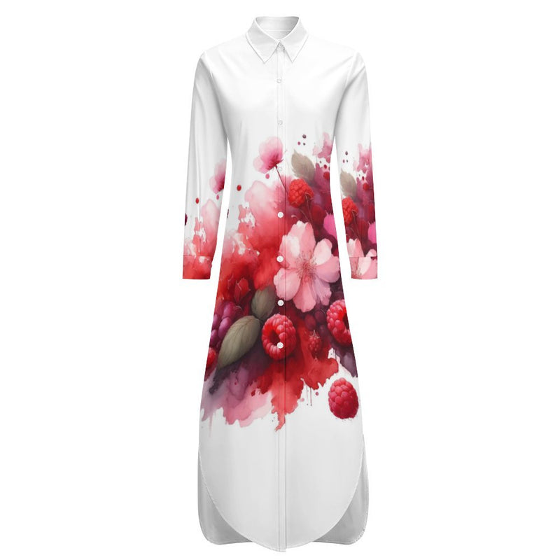 Button-Up Long Sleeve Shirt Dress Long sleeved shirt dress