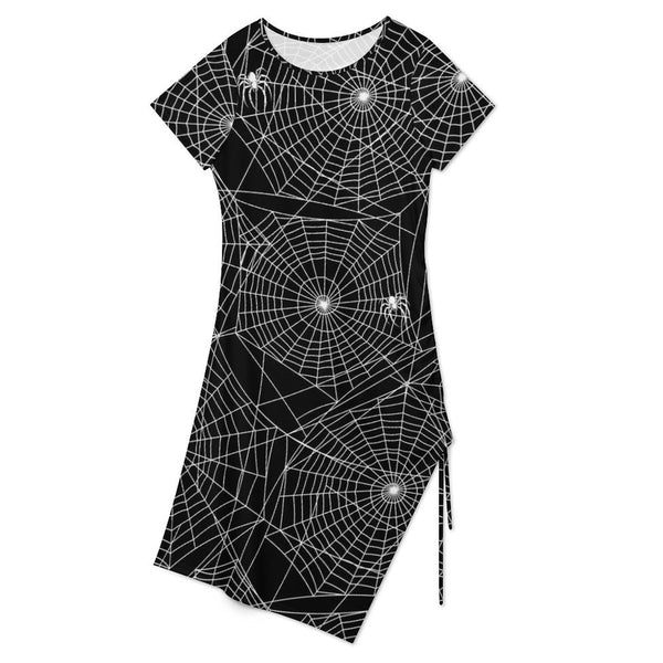 Drawstring Slit Hem Dress Split Dress