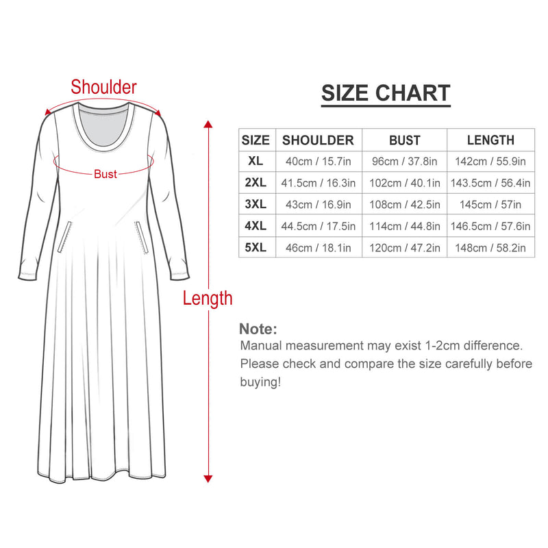 Plus Size Loose-Fit Long Sleeve Dress Long sleeved dress