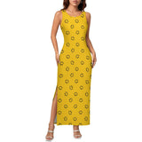 Sleeveless Bodycon Side Slit Long Dress Split cheongsam