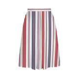 Americana Elastic Waist Pocket Midi Skirt