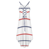 Americana High-Low Spaghetti Strap Dress