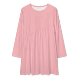Long Sleeve Patchwork T-shirt Dress Dress