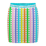Multicolored Striped Women's Mini Skirt